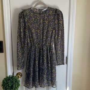Zara Floral Puff Long-Sleeve Boho Cottagecore Dress